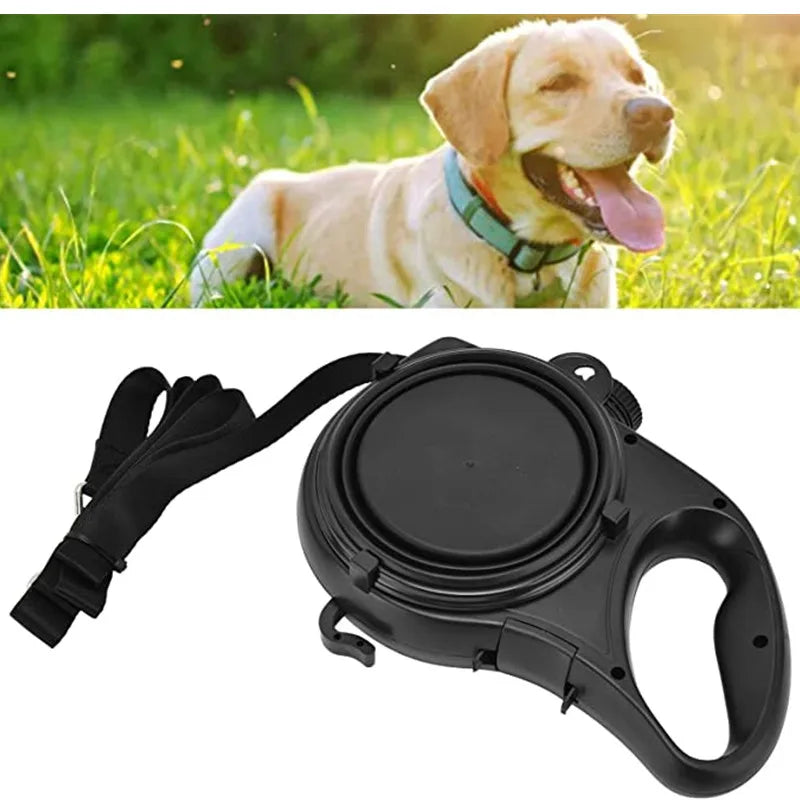 4-in-1 Retractable Dog Leash with Water Bottle & Waste Bag Holder